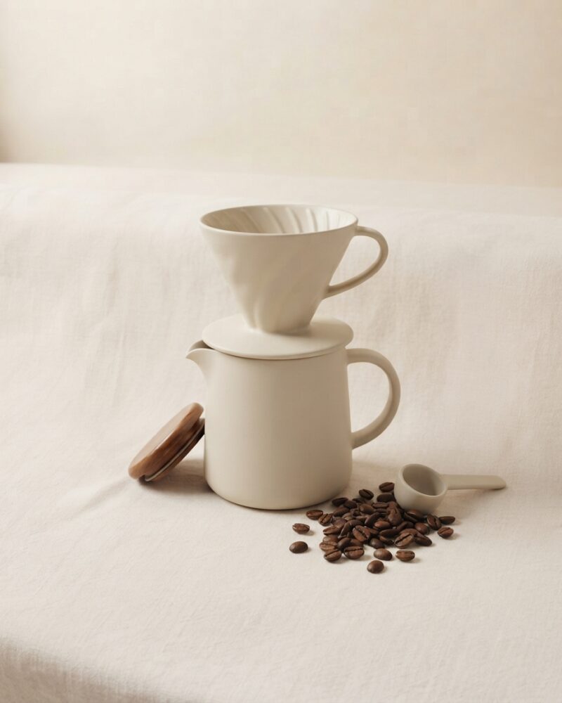 Set cafea pour-over din ceramică